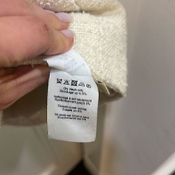 By  Marlene  Birger  Carnen Cream Blouse Size 34 - Picture 6 of 6